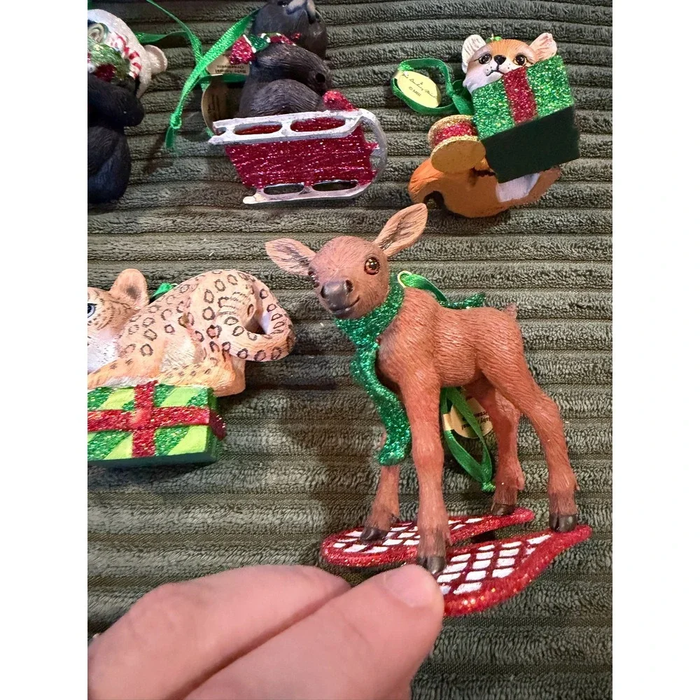 The‎ Danbury Mint Baby Animal Ornaments Collection Set Of 10 Christmas Holiday
